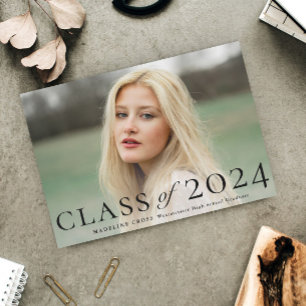 Elegant Graduating Class Photo Graduation Invitation