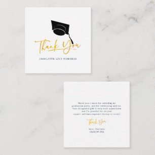 Elegant Graduation 2026 Script Thank You Card