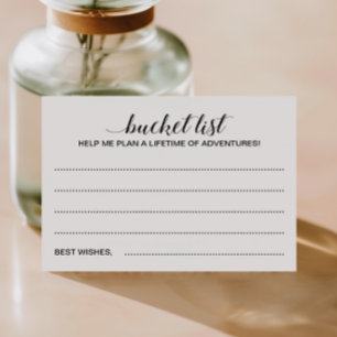 Elegant Graduation Bucket List Ideas Guest Book Advice Card