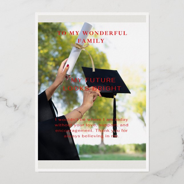 Elegant Graduation Card – A Bright Future Awaits (Front)