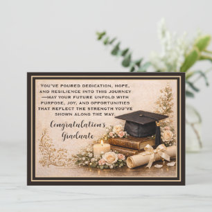 Elegant Graduation Card with Inspirational Message