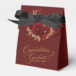 Elegant Graduation Celebration • Gold Script  Favour Box