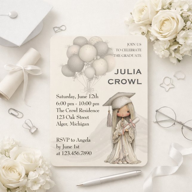 Elegant Graduation Celebration Invitation (Creator Uploaded)