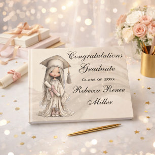 Elegant Graduation Celebration Keepsake Guest Book