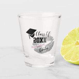 Elegant Graduation & Class year 20XX, Topper, Kiss Shot Glass