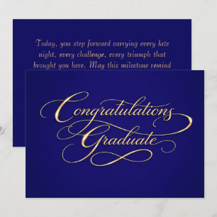 Elegant Graduation Congratulations Design Holiday Card
