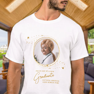 Elegant Graduation Custom Chic Graduate Gold Photo T-Shirt