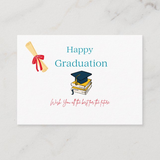 Elegant Graduation Enclosure Card (Front)
