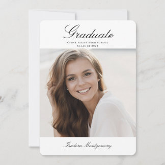 Elegant Graduation Invitation with Photo