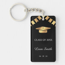 Elegant Graduation Keepsake Black and Gold Theme