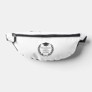Elegant Graduation Laurel Wreath Modern Minimalist Bum Bags