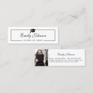 Elegant Graduation Name Card - Photo Card