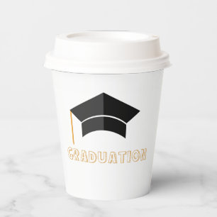 elegant graduation paper cups