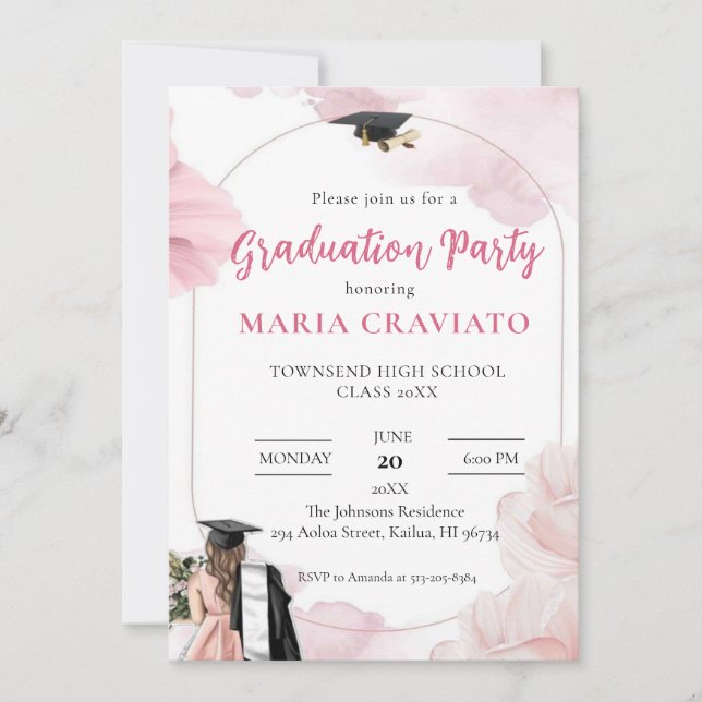 Elegant Graduation Party Invitation (Front)