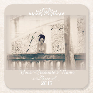 Elegant Graduation Party Paper Coasters