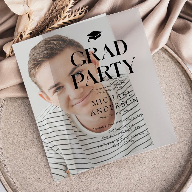 Elegant Graduation Party Vellum Invitations (Creator Uploaded)