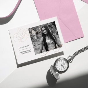 Elegant Graduation Photo Black & White