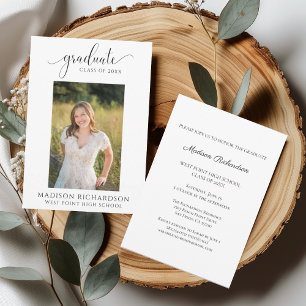 Elegant Graduation Photo Open House Invitation