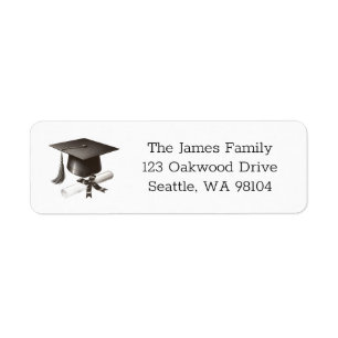 Elegant Graduation Return Address Label