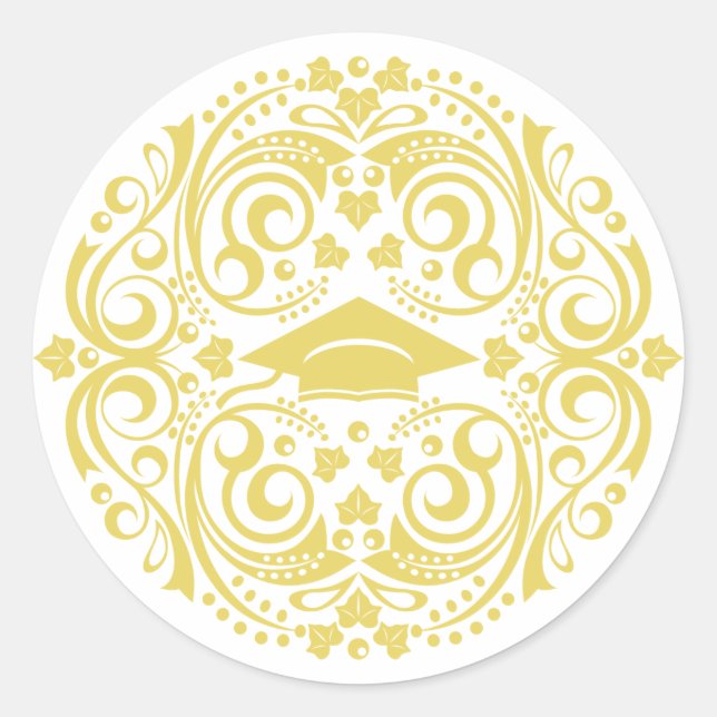 Elegant Graduation Sticker (Front)