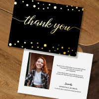Elegant Graduation Thank you Custom photo Message