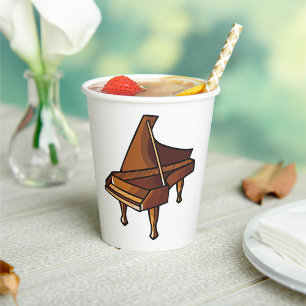 Elegant Grand Piano Music Lovers Design Paper Cups
