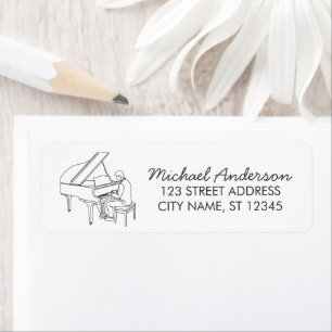 Elegant Grand Piano Music Return Address    