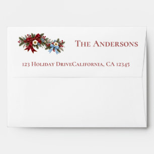 Elegant Grandmillennial Coquette Christmas Envelope