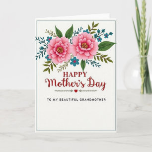 Elegant Grandmother Mothers Day Card