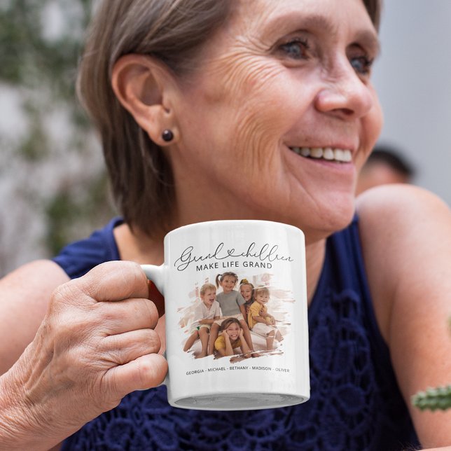 Elegant Grandparents Grandchildren Photo Coffee Mug (Creator Uploaded)