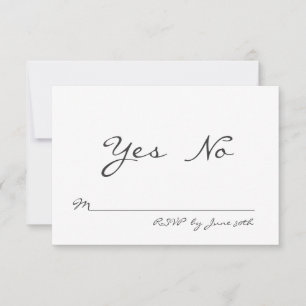 Elegant Granite RSVP Card