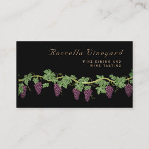 Elegant Grape Winery Vineyard Business Card