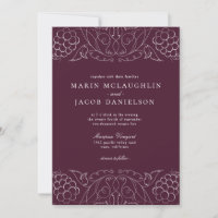 Elegant Grapes Motif Wine Winery Wedding
