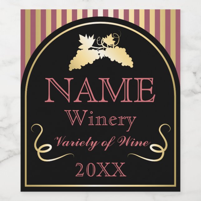 Elegant grapevine design for wine labels (Single Label)
