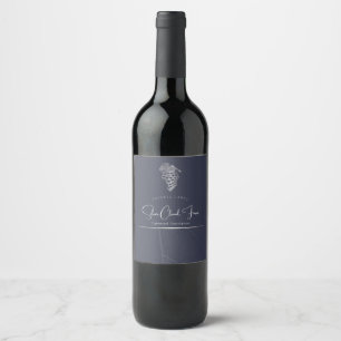 Elegant Grapevine Design Wine Label
