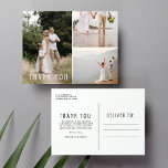 Elegant Gratitude Minimalist Wedding Thank You Postcard<br><div class="desc">Celebrate your special day with our Elegant Gratitude Minimalist Wedding Thank You Postcard. Designed to express your heartfelt appreciation, this postcard combines minimalist sophistication with the power of cherished memories from your wedding day. Featuring a clean and contemporary design that perfectly complements your wedding photos, its elegant simplicity allows your...</div>
