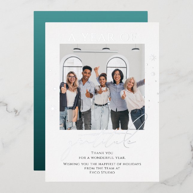 Elegant Gratitude Script Photo Corporate Business (Front/Back)
