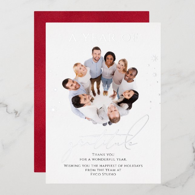 Elegant Gratitude Script Photo Corporate Business (Front/Back)