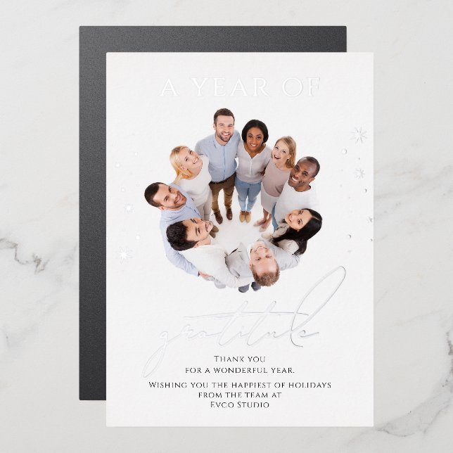 Elegant Gratitude Script Photo Corporate Business (Front/Back)