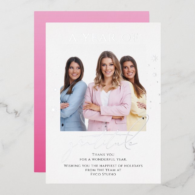 Elegant Gratitude Script Photo Corporate Business (Front/Back)
