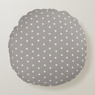 Elegant Gray Dot Modern Baby Round Pillow
