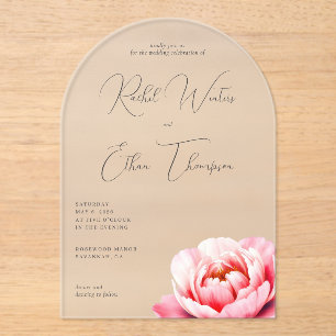 Elegant Gray Floral Wedding Invitation