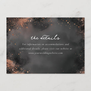 Elegant Gray Gold Abstract Smoke Enclosure Card