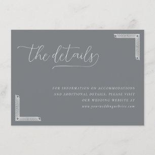 Elegant Gray Minimalist Calligraphy Enclosure Card