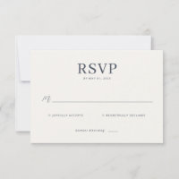 Elegant Gray Minimalist RSVP