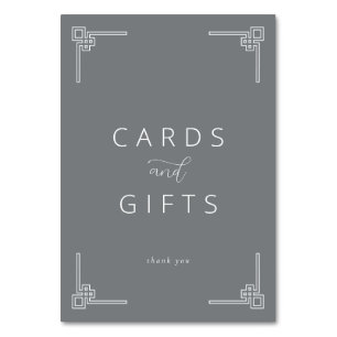 Elegant Gray Minimalist Thank You Card