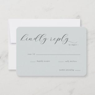 Elegant Gray RSVP Card