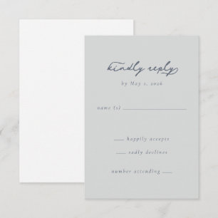 Elegant Gray RSVP Card
