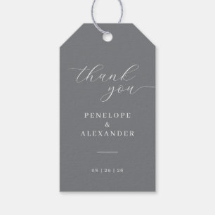 Elegant Gray Thank You Tag
