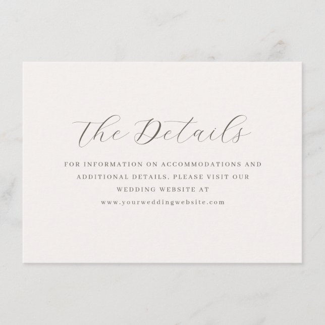 Elegant Gray Typographic Enclosure Card (Front)